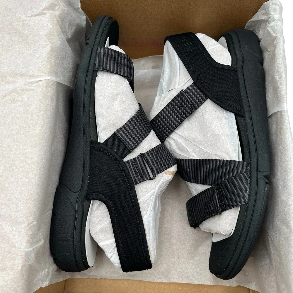 Ryka Womens Manifest Sport Adjustable Sandals Size 8‎ Black Lightweight Comfort